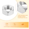 sourcing map Left-hand Hexagonal Nut, M8x1.25mm 304 Stainless Steel Left-hand