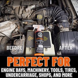 Chemical Guys Orange Degreaser 16 oz - with Professional Grade Microfiber Towel - Heavy Duty Cleaning Kit for Engines, Wheels, Tires, & More - Powerful Citrus Formula Removes Grease & Grime