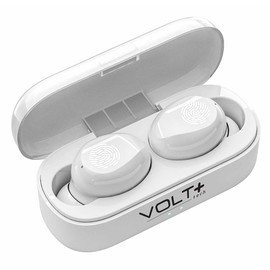 VOLT PLUS TECH Wireless V5.3 Bluetooth Earbuds Compatible with ONN ONA19TB002 Updated Micro Thin Case with Quad Mic 8D Bass IPX7 Waterproof/Sweatproof (White)