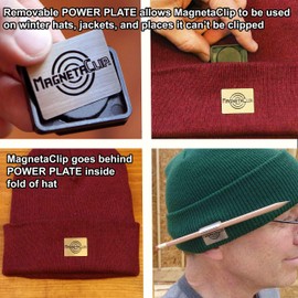 MagnetaClip - Magnetic Hat Clip Pencil Holder With Strong Magnetic Clip For Standard Pencils and Carpenter Pencils (1)