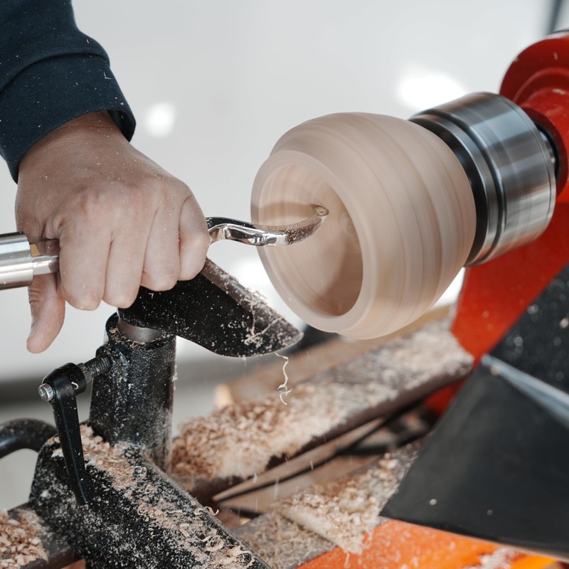 Hollowing Tool Overall length: 22 1/4" Carbide Tipped Curved for