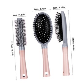 Baluue 2pcs Round Curly Hair Brushes for Effortless Detangling and Enhanced Styling Ergonomic Design for Hair Types Includes Detangling and Massage Features