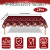 POPOYU Pack of 2 Christmas Tablecloths, 137 x 274 cm,