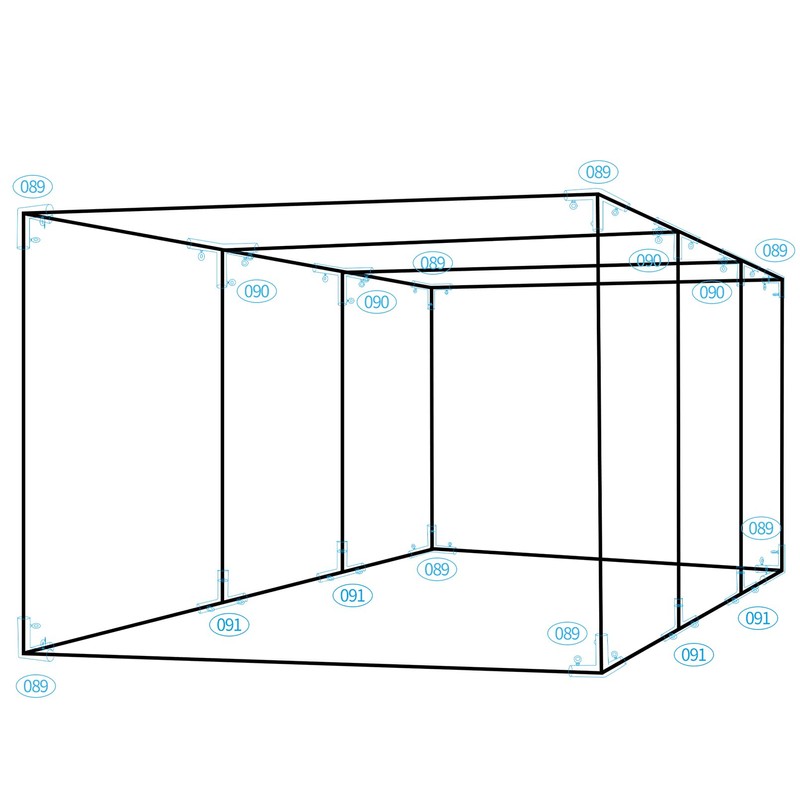 Aoneky 1 3/8" Baseball Batting Cage Frame Corner Kit -