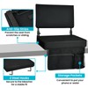 Stadium Seats with Back Support(16.5”L × 13.4”W × 15”H), 360°