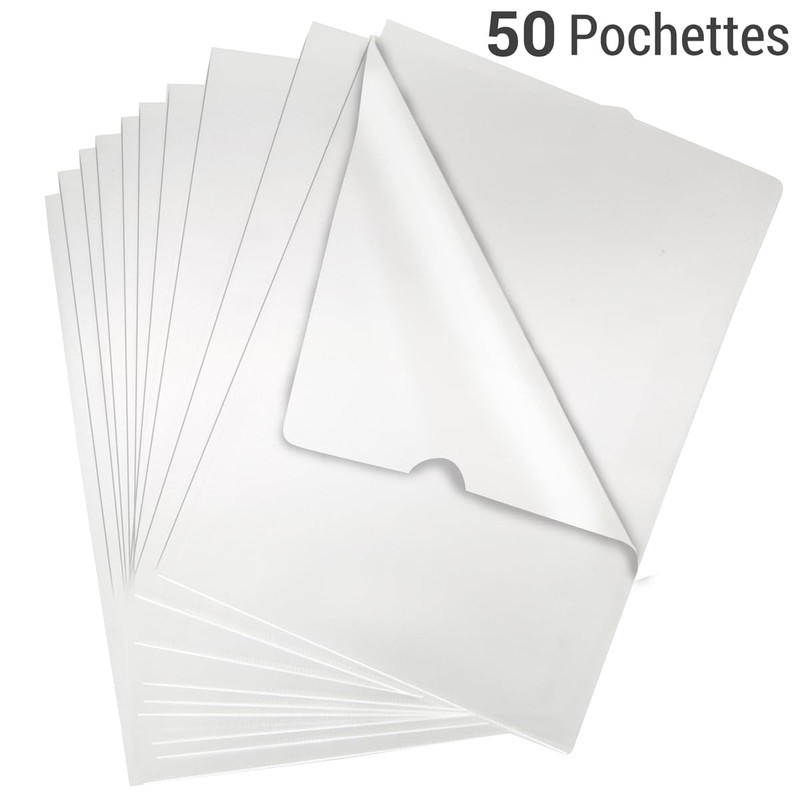 A4 Smooth Transparent Corner Pockets 120 microns Pack of 50