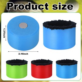 Zhehao 3 Pack Magnetic Golf Ball Washer 3D Printed Golf Ball Cleaner Portable Sport Cleaning Tools Magnetic Back Easy Mount on Club, Trolley and Cart for Course, 2.1"(Green, Red, Blue)