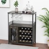 GarveeHome Wine Cabinet with Large Storage Space and Detachable Rack,