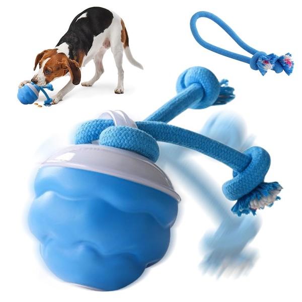 MIUUIPI Interaktives Hundespielzeug, Hundebälle für Hunde Mit 2 Kauschnüren, Hundespielzeug