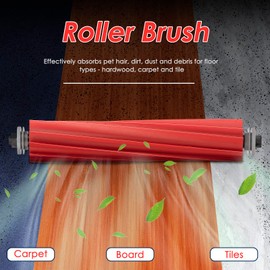 (3 Pieces) Roller Brushes Main Brush Compatible With Roborock S7 S7+ S7 MaxV S7 MaxV Plus S7 MaxV Ultra Q7 Q7+ Q7 Max Q7 Max+ Q5+ Q5 Q Revo, Replacement Parts Accessory Kit, Rubber Roller Brush