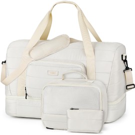 Weekender Bags for Women with Shoe Compartment, Travel Duffle with Toiletry Bag, Carry on Overnight Bag with Wet Pocket