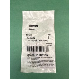 Irwin X5 (five Pack) Irwin 403022 Plug Tap 10-24NC HSS