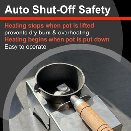 MMasters Fast-Heating Electric Lead Melting Pot – 80 Oz Capacity | Ideal for Bullet Casting & Fishing Weight Molds | Portable Lead Ingots Melter for Reloading & DIY Metal Projects