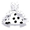 Lito Angels Dalmatians Costume White and Black Polka Dot Fancy