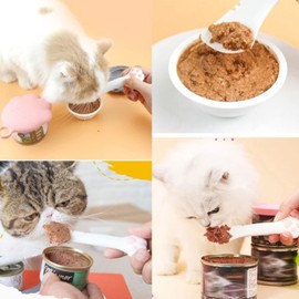 Tnfeeon Cat Jar Opener Cat Paw Design Jar Bottle Lid Can Opener Multifunctional Can Spoon for Pets (White)