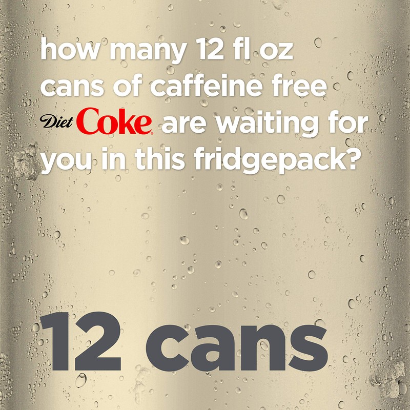 Diet Coke Caffeine Free Soda Soft Drink, 12 fl oz,