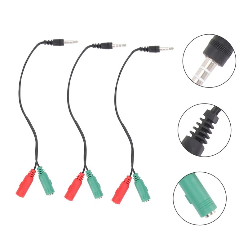 Mobestech Compact Audio Cable Splitter Headphone Adapter 2-in-1 Earphone Divider