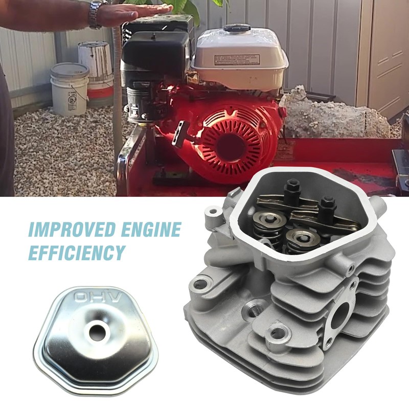 Newnessai Cylinder Head Assembly with Valve Spring Spark Plug Insulator
