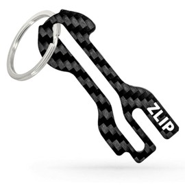 ZLIP® and Slide Shopping Trolley Remover Carbon with Key Ring Shopping Trolley Remover for All Shopping Trolleys Opens Front Loader and Side Drawer Shopping Trolley Token Carbon, 1 x black.
