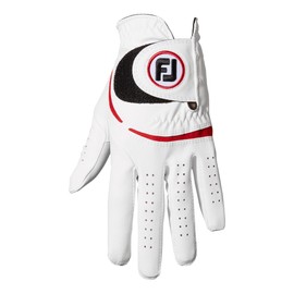 FootJoy FGWF23WR-26 Weathersoff White/Red Gloves, Left Hand Worn (Right-Handed), Men's, 10.2 inches (26 cm), white/red