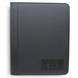 DOJA Barcelona Banknote Album with 120 Compartments | Banknote for Collectors | PU Leather | Numismatic Organiser | with Zip | 33 x 27 cm | Banknote Storage for Euros