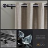 Black Curtain Rods for Windows 72 to 144 Inch, 1''