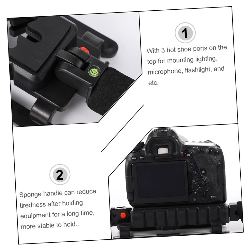 KOMBIUDA Rig Handheld Camera Stabilizer with Non Slip Base Screw
