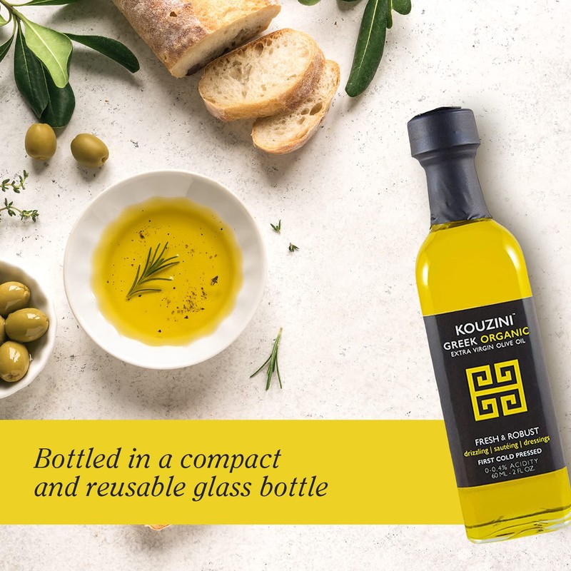 Kouzini Greek Organic 60ml 6 pack Premium Extra Virgin Olive