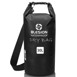 BLESION Dry Bag, 5L/10L/15L/20L/30L Waterproof Bag, Adjustable Shoulder Strap, Waterproof Backpack for Kayaking, Fishing, Swimming, Hiking Travel, black