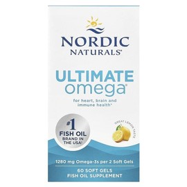 Nordic Naturals, Ultimate Omega, Lemon, 60 Softgels (640mg per softgel) / Nordic Naturals (노르딕 내추럴스), Ultimate Omega, 레몬, 소프트젤 60정(소프트젤 1정당 640mg)