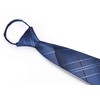 Corbata con cierre preatada para hombre, diseño de rayas, para