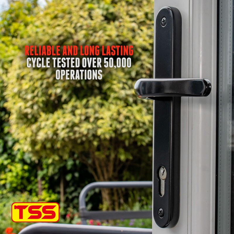 TSS UPVC Door Handles Lever/Lever 92mm PZ (Centres) 210mm Screw