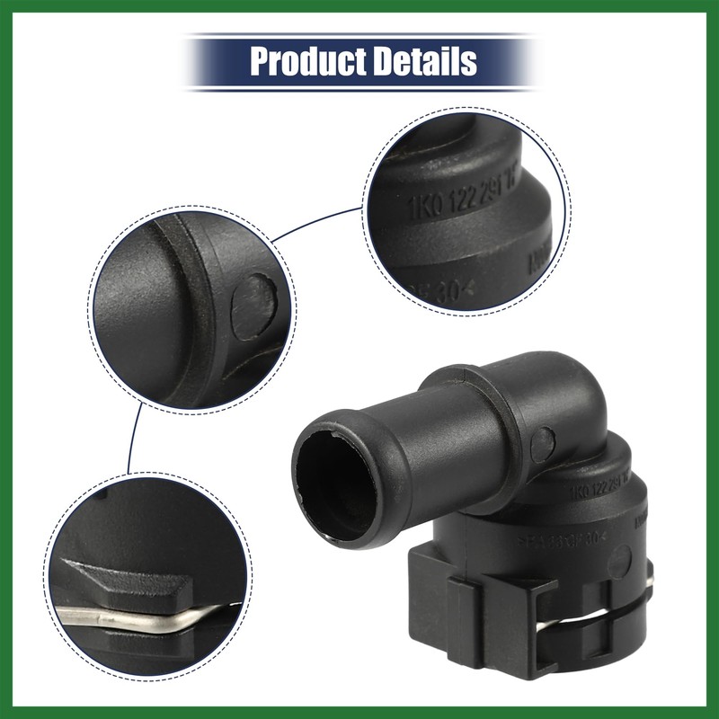 Motoforti Engine Coolant Hose Connector for VW Caddy 2C 2K