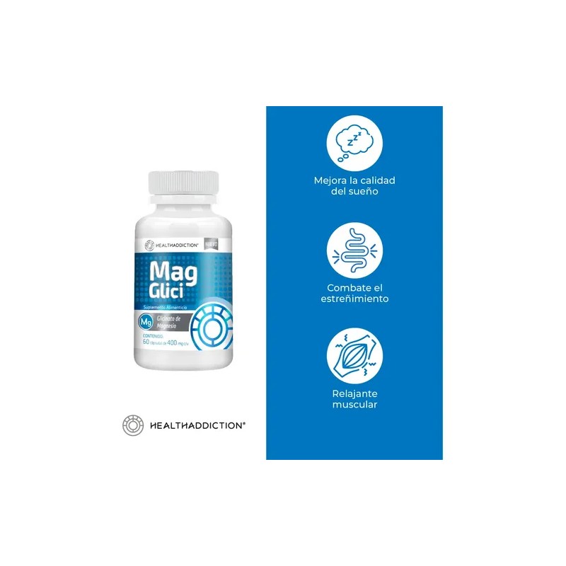 Healthaddiction Glicinato De Magnesio 400mg Cápsulas