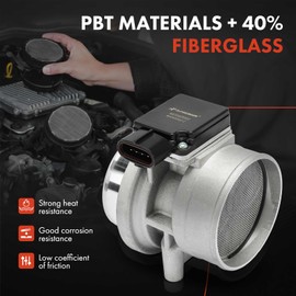 A-Premium Mass Air Flow Sensor Compatible with Ford Mustang 1989-1993 5.0L, Taurus 1989-1995, Thunderbird 1991-1993 & Lincoln Continental 1991-1994 3.8L & Mercury Cougar 1990-1993, Sable 1991-1995