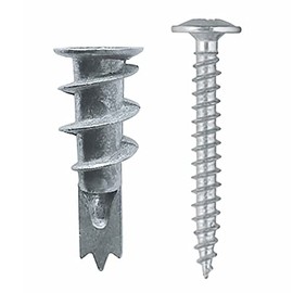 Falcon Workshop Supplies Ltd Pack of 10 Metal PLASTERBOARD Cavity Speed Plug FIXINGS with Screws
