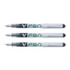 Pilot Pack of 3 Green Disposable V-Pen Erasable Fountain Pens