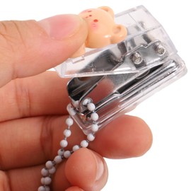 NUOBESTY Mini Hole Puncher Keychains Cute Single Hole Puncher Desktop Circle Punch Bear Binder Puncher Circle Paper Cutter for Paper Cardboard Home Office Supplies