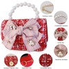 Balakaka Princess Shoulder Bag Cute Bow Mini Pearl Handbag for