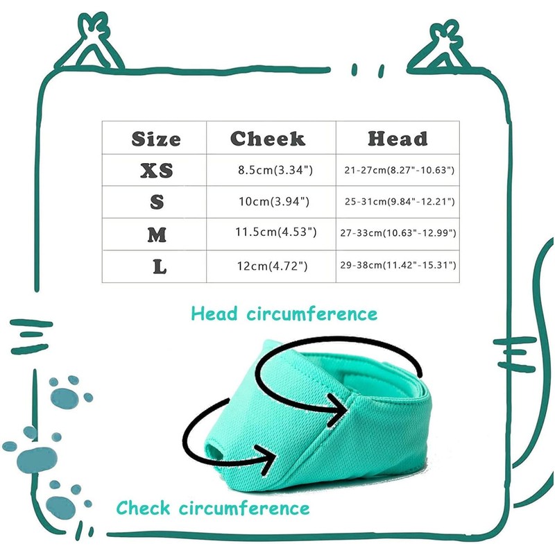 OHCOZZY Cat Muzzle with Breathable Mesh, Cat Mouth Guard Muzzle