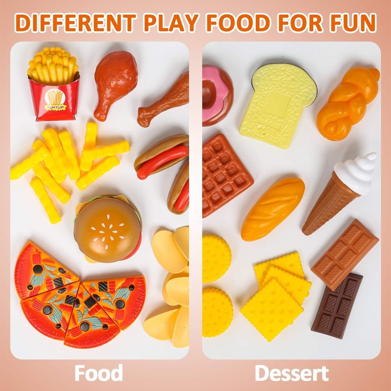 Shimfun 143 Piece Play Food for Kids Kitchen - Toy