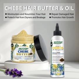Set Para El Crecimiento Del Cabello Wozutunt Chebe Oil & But