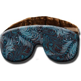 Candi Andi Handmade Sleep Eye Mask Pillow - Flax Seed Fill - Lavender Scented - Dark Turquoise - TEMFL-DT