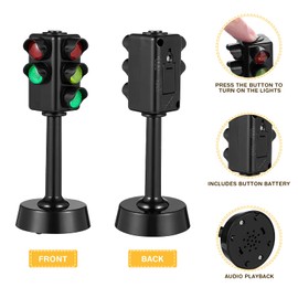 TOYANDONA 2Pcs Traffic Light Toy Funny Early Educational Toy Traffic Lights Model Toys Traffic Signal Toys Early Education Toy Traffic Model for Children