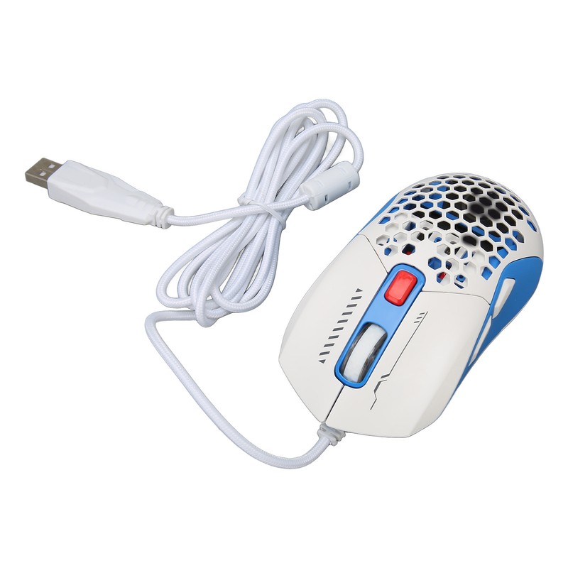 Wired Mouse Ergonomic RGB Backlit Adjustable DPI Programmable Keys 4.9ft