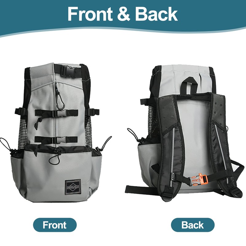 Galatée Dog Carrier Backpack, Portable Adjustable Dog Backpack, Ventilated Pet