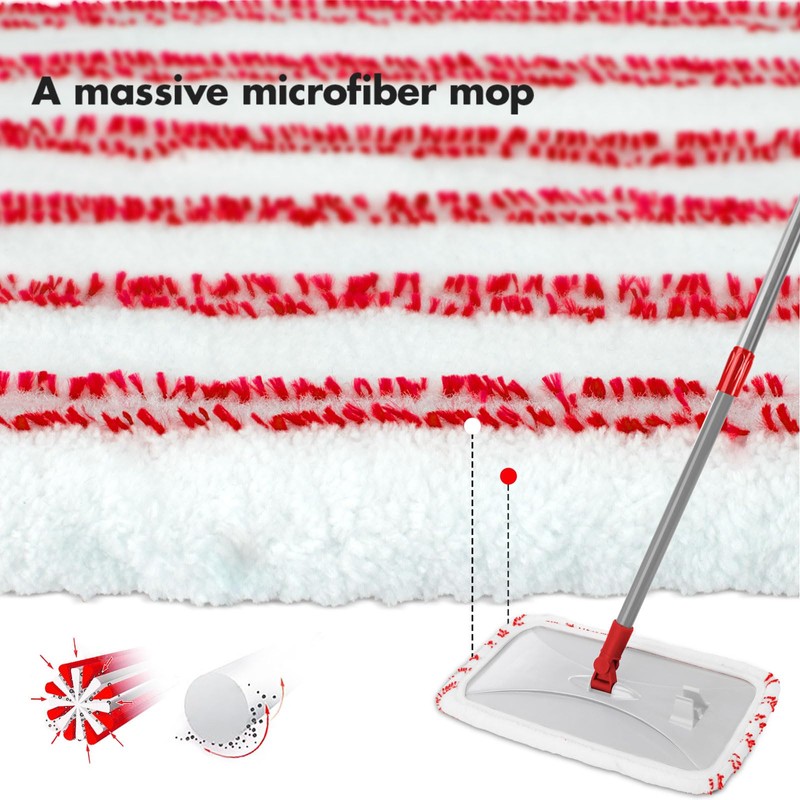 Masthome Extra Large Microfiber Mop for Floor Cleaning, 16“ Flat