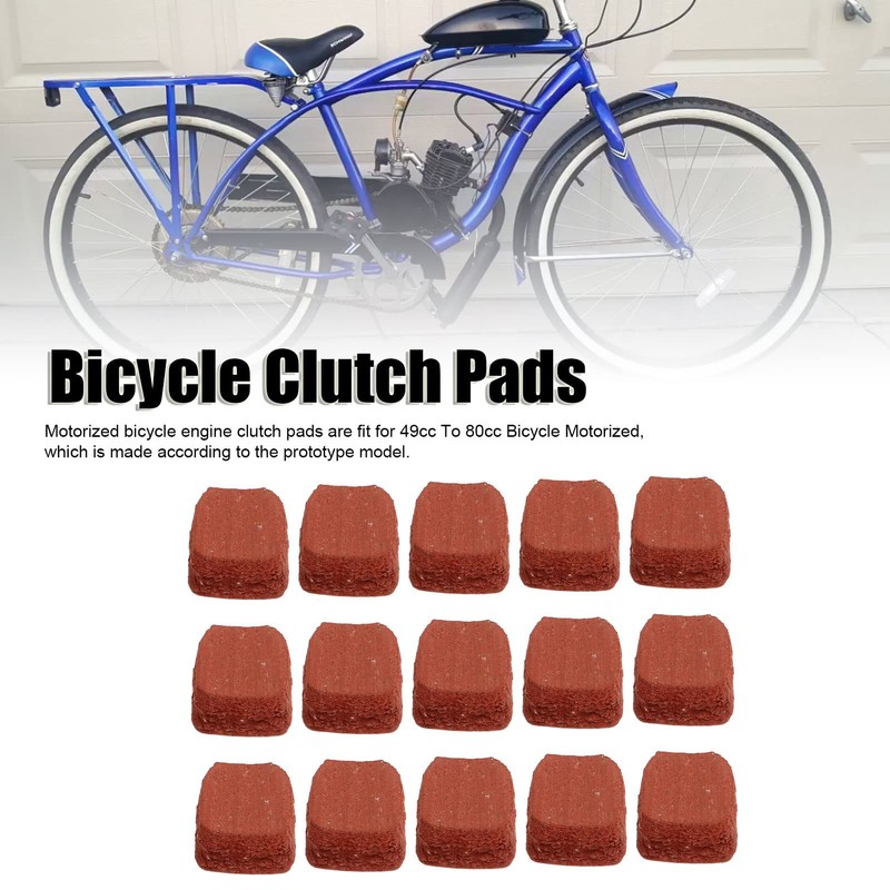 Pack of 15 Motorised Bicycle Motor Clutch Pads, Square Shape