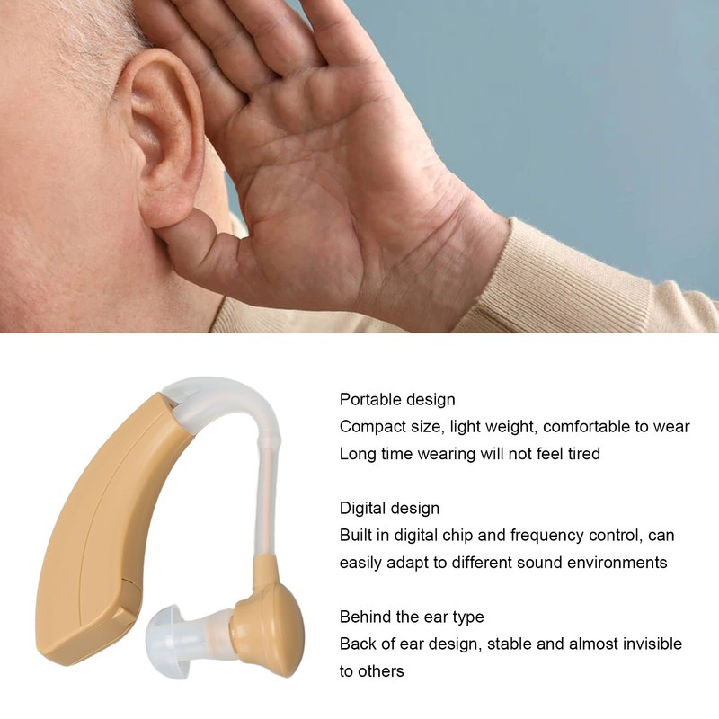 Hearing Aids for Seniors Battery Powered Comfortable Portable Digital Hearing