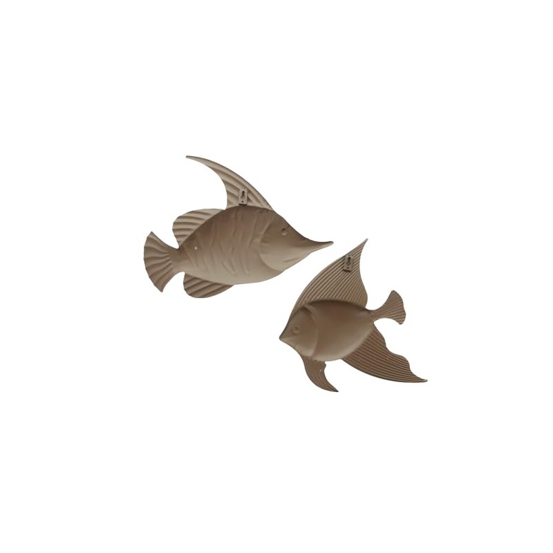 FRANK FLECHTWAREN Wall Decoration Fish Set of 2 Metal Dimensions: